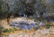 Pierre-Auguste Renoir Detail of Cliff oil